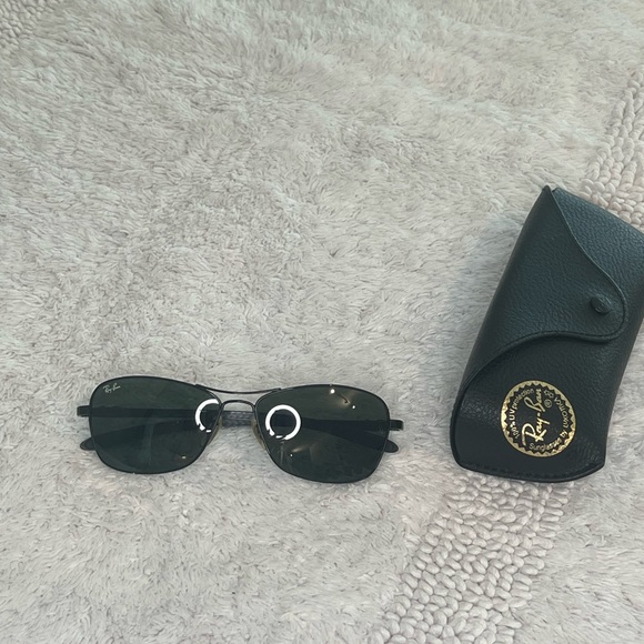 Ray-Ban RB8302 Carbon Fiber Sunglasses Black Frame Green Lenses Made in Italy - Picture 6 of 11